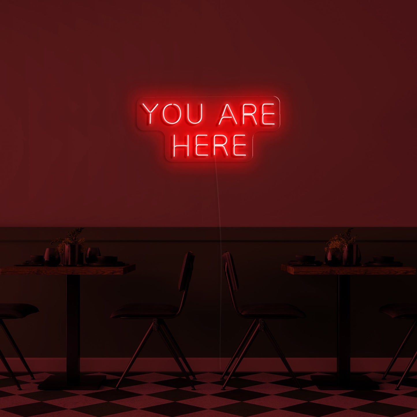 You are here' LED Neon Lamp