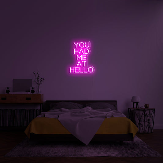 You Had Me At Hello' Neon Verlichting