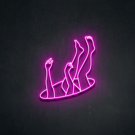 Falling' Neon Sign