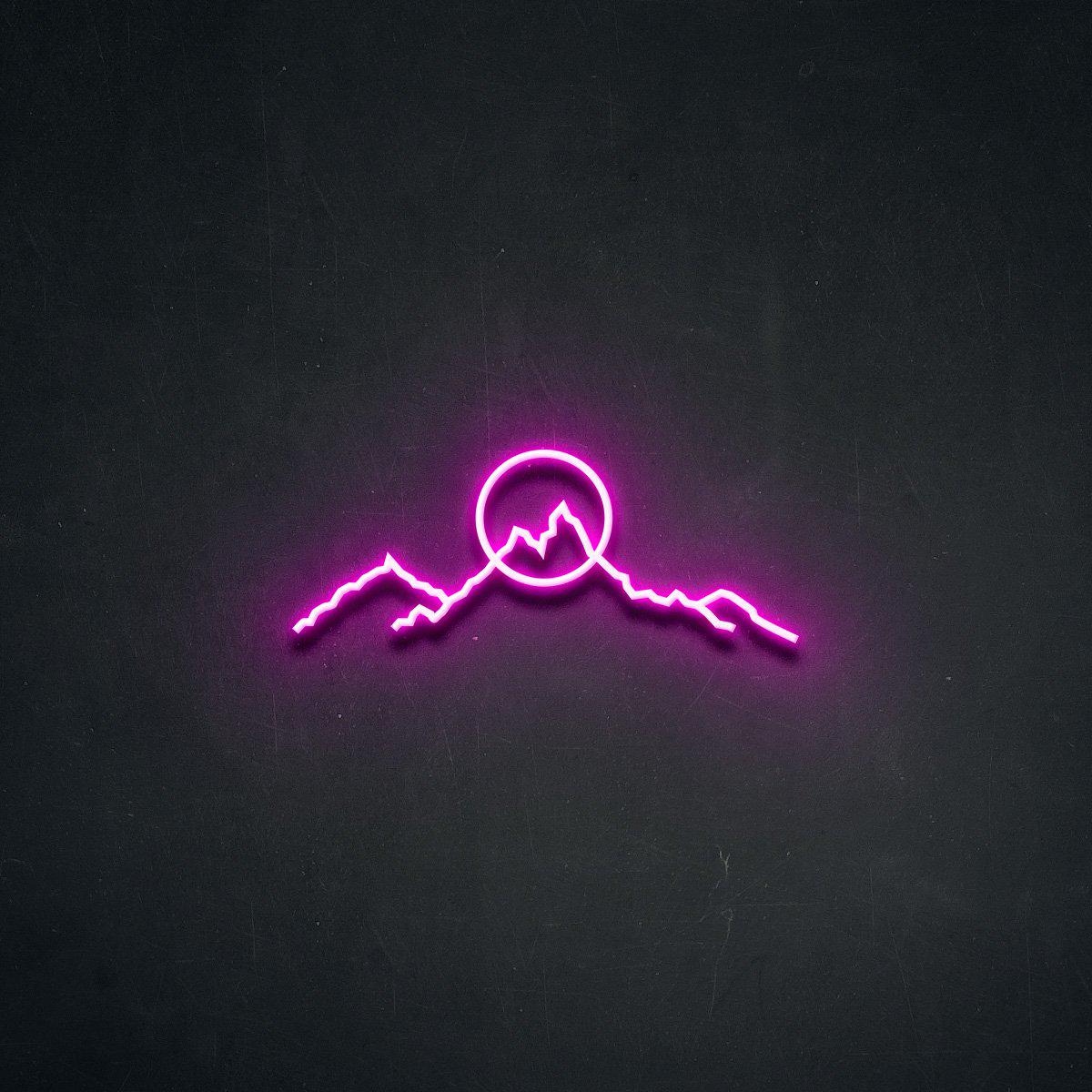 Mountainscape' Neon Sign