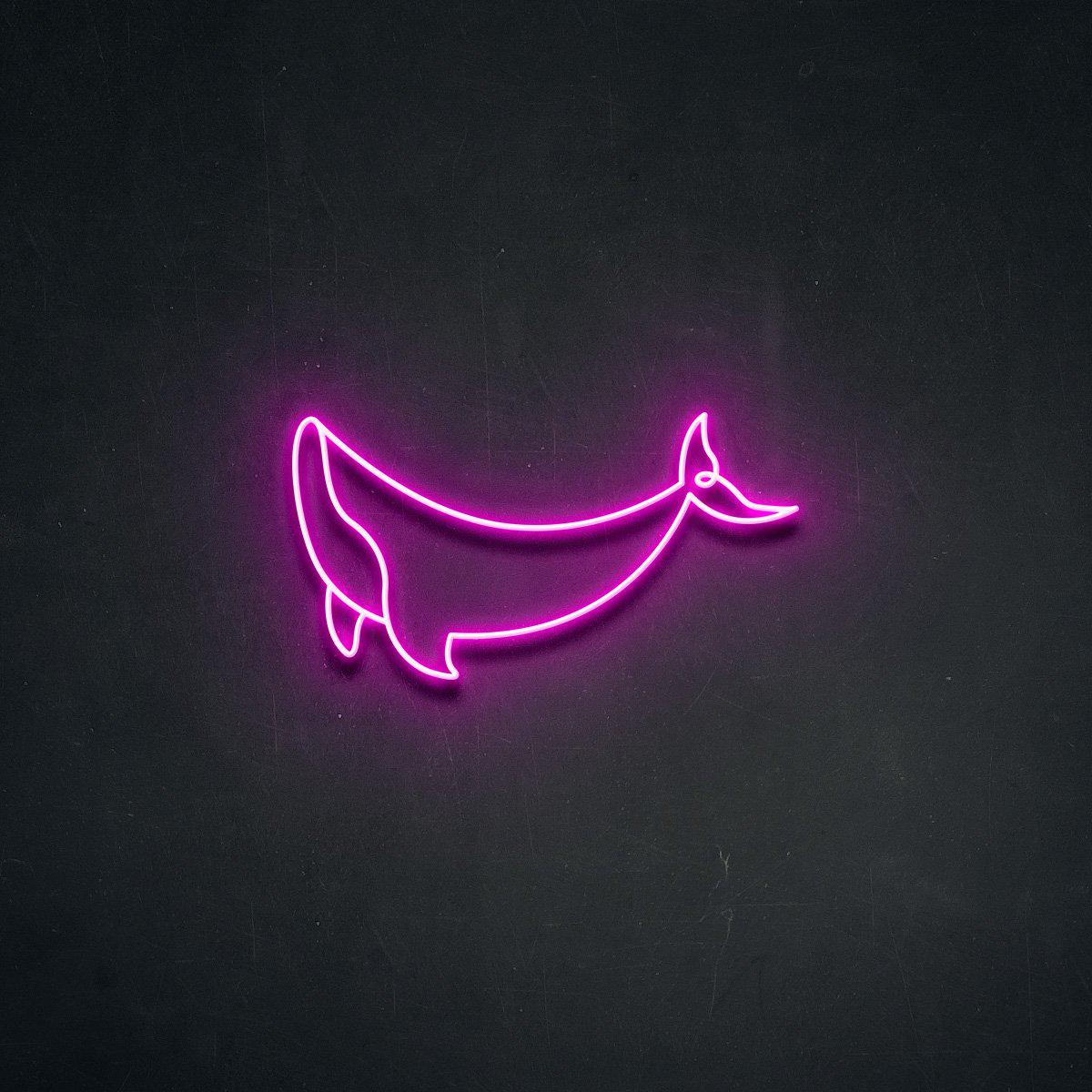 Whale' Neon Sign