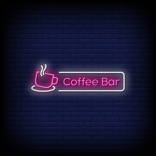 Coffee Bar Neon Sign - Neon Pink Aesthetic