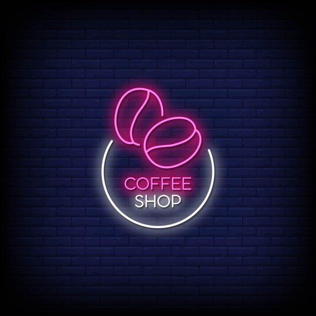 Kaffebar neon tegn