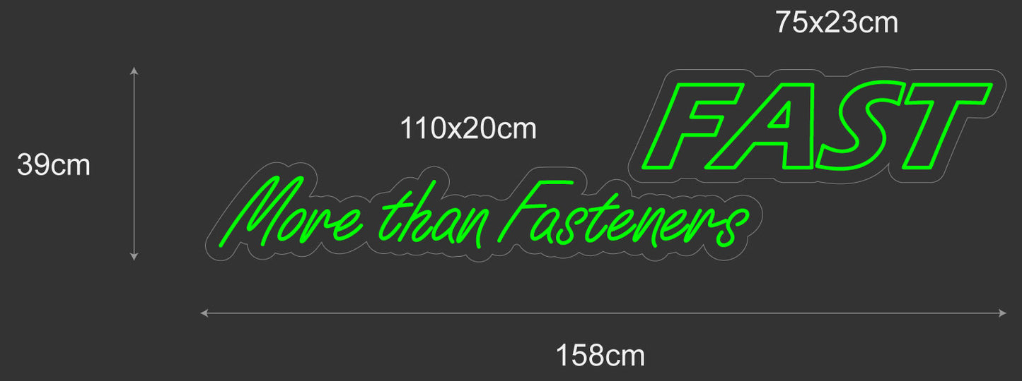 PowerLED Neon Sign (Indoor) - FAST MORE THAN fasteners_V2