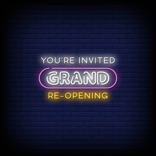 Grand Re-Opening Neon Sign