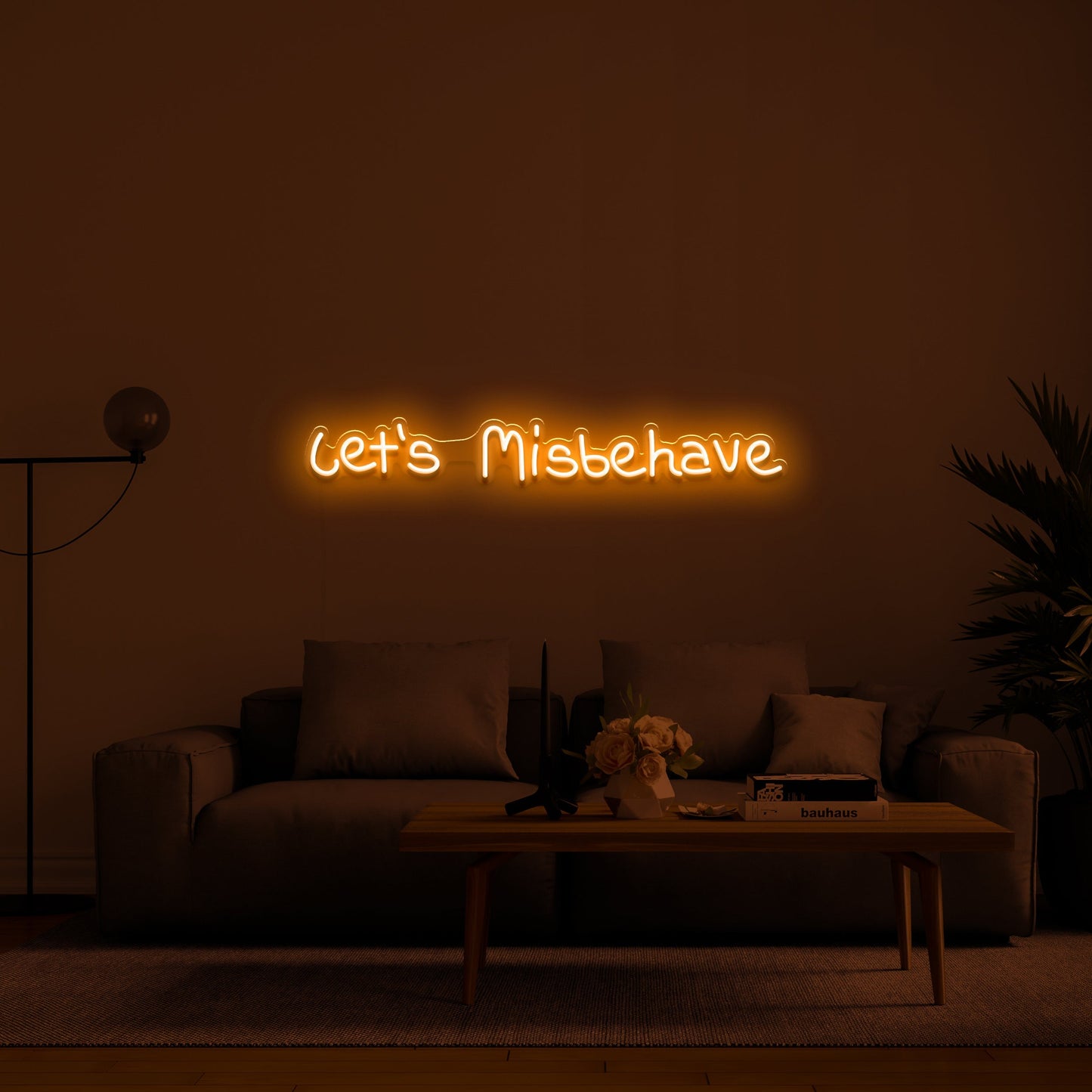 'Let's misbehave' Neon Sign