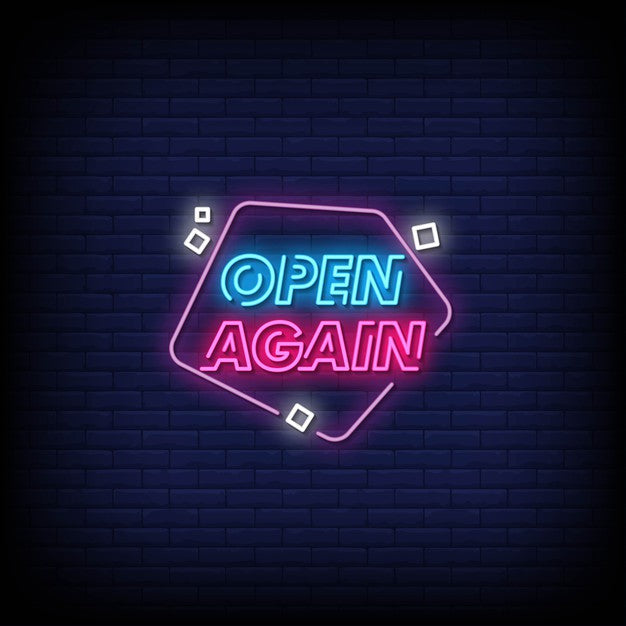 Open Again Neon Sign - Pink Neon Sign