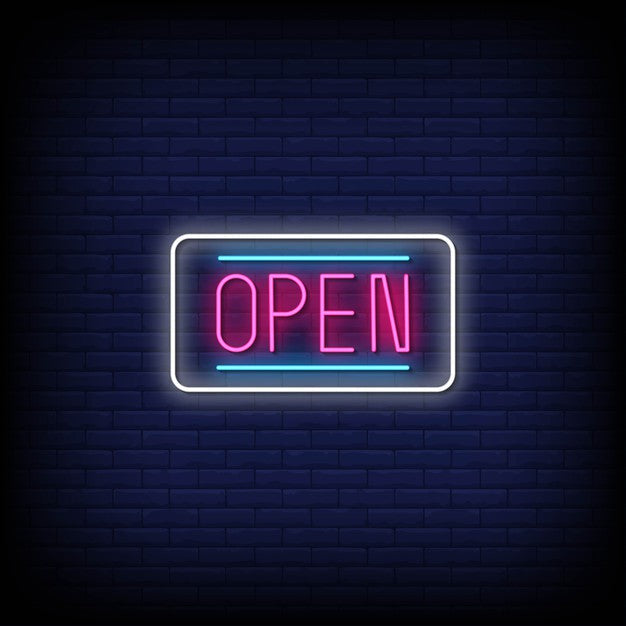 Open Neon Sign - Pink Neon Sign