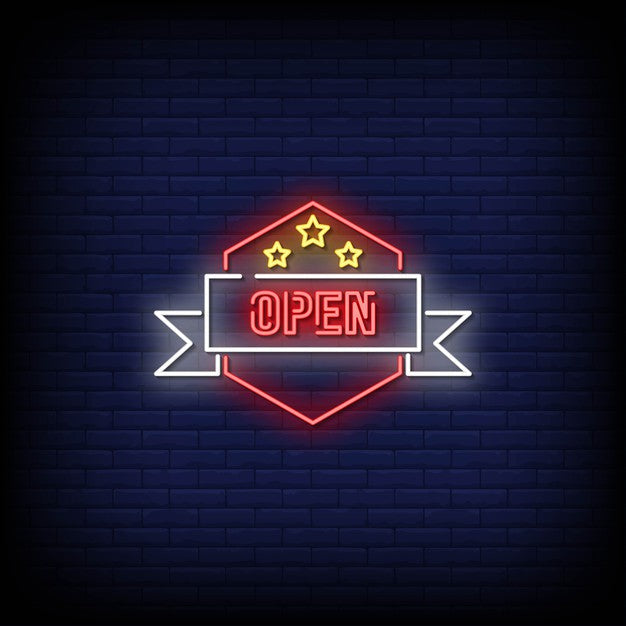 Open Neon Sign