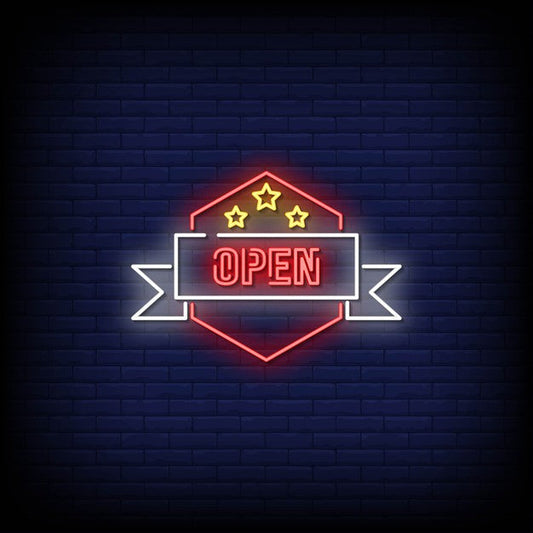 Open Neon Sign