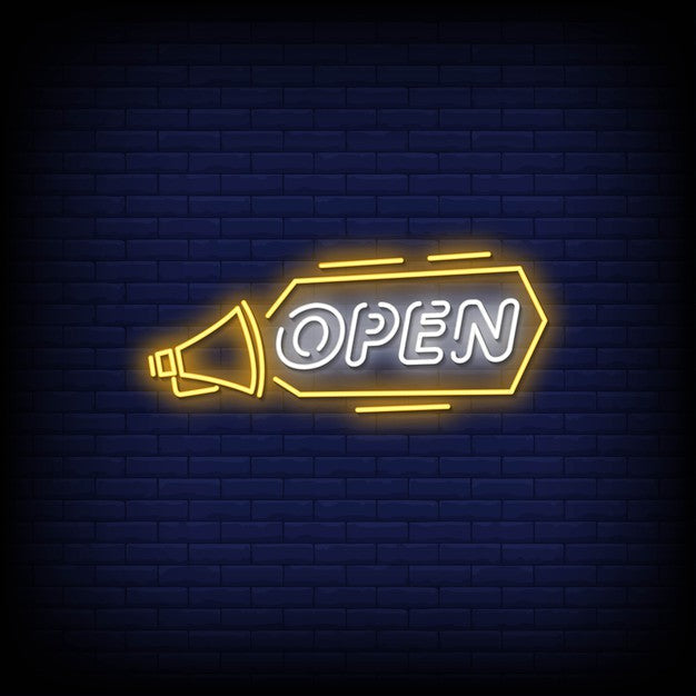 Open Neon Sign