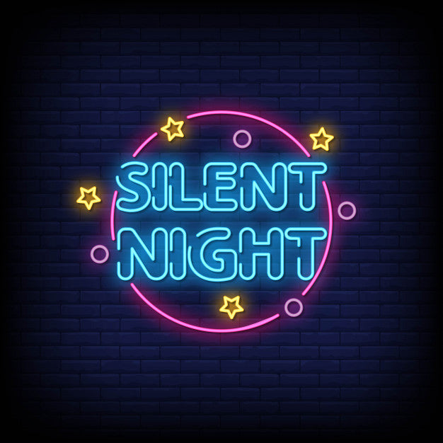 Silent Night Neon Sign