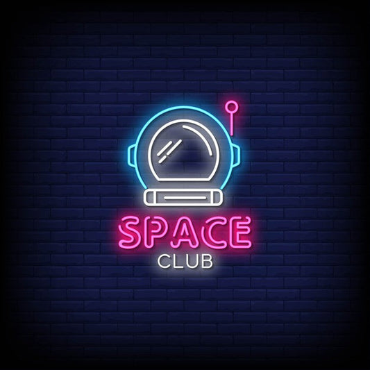 Space Club Neon Sign