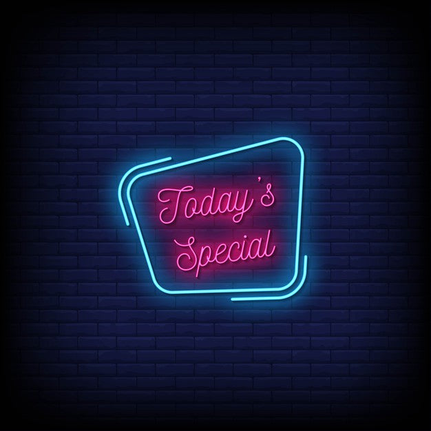 Today's Special Neon Sign