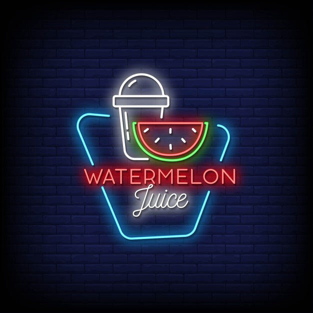 Vandmelon juice neon tegn