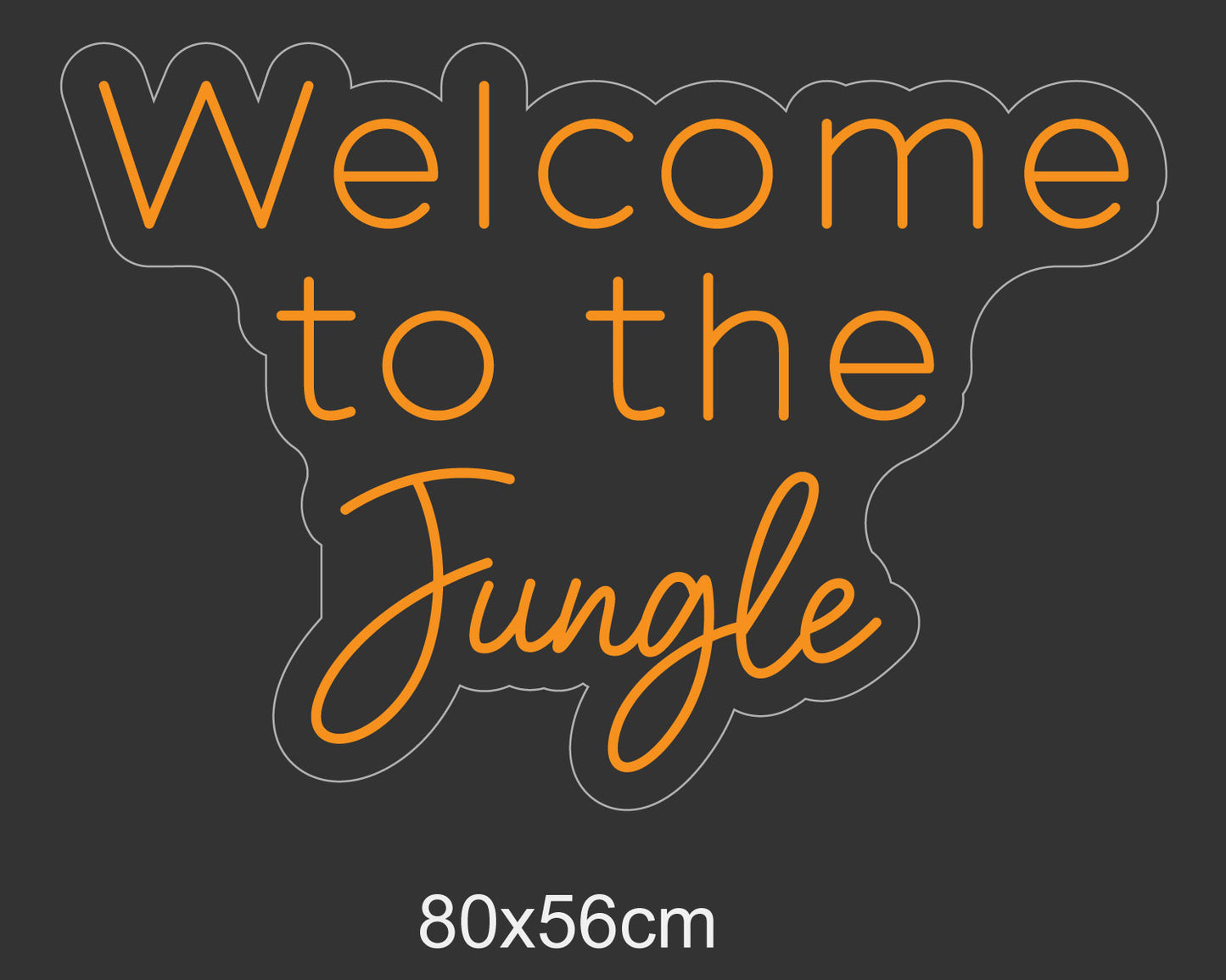 PowerLED Neon Sign (Indoor) - welcome to jungle_V2